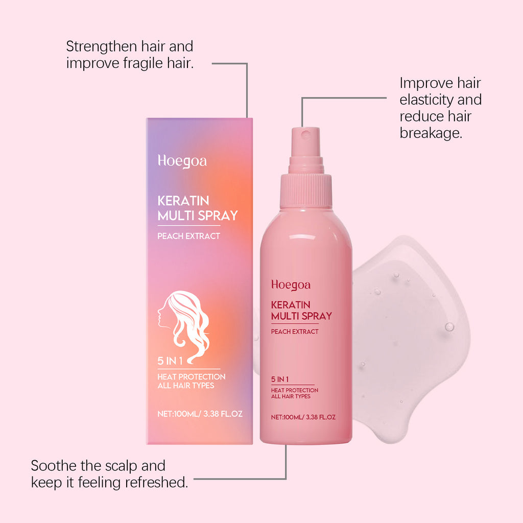 Hoegoa Keratin Hair Conditioner, Gentle Moisturizing Moisturizing Smooth And Smooth Improving Frizz Daily Hair Conditioner Spray