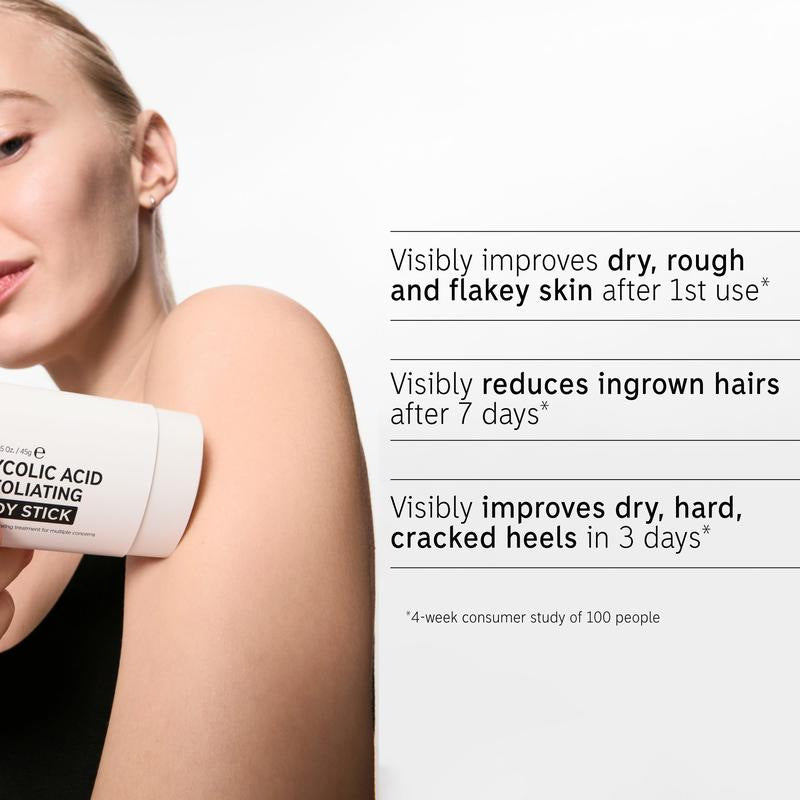 Exfoliating scrub stick purifies and cleanses the body