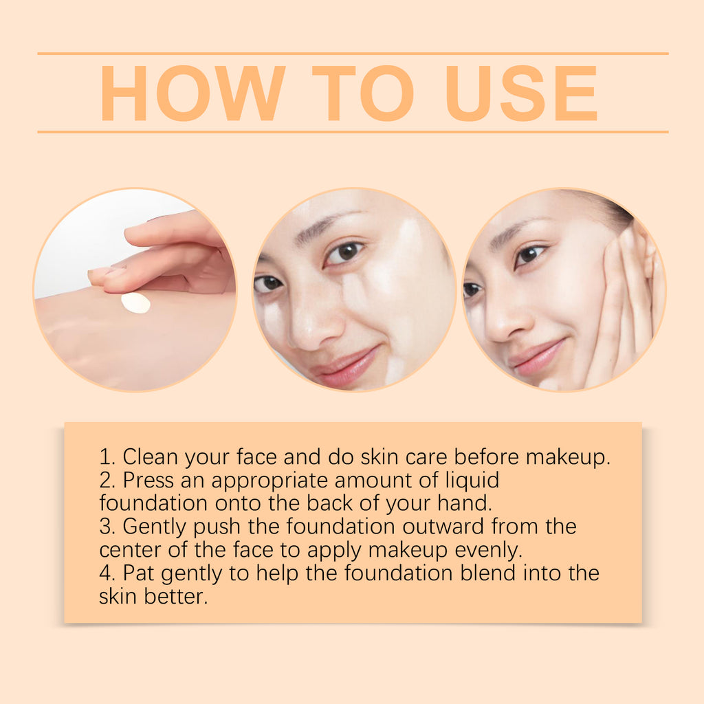 Jaysuing Warm Change Liquid Foundation, Moisturizing Natural Concealer Long Lasting Moisture Without Dehydrating Makeup Bright Warm Change Liquid Foundation