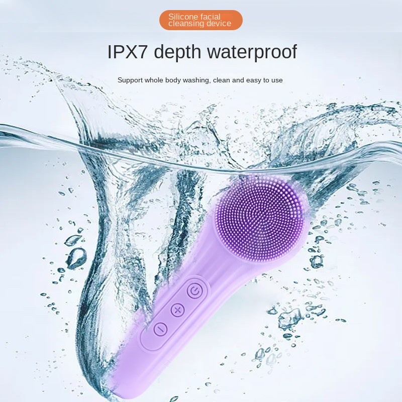 Facial Cleansing Device Silicone Facial Brush Ultrasonic Massage Import Instrument Electric Facial Cleaner Deep Pore Cleansing