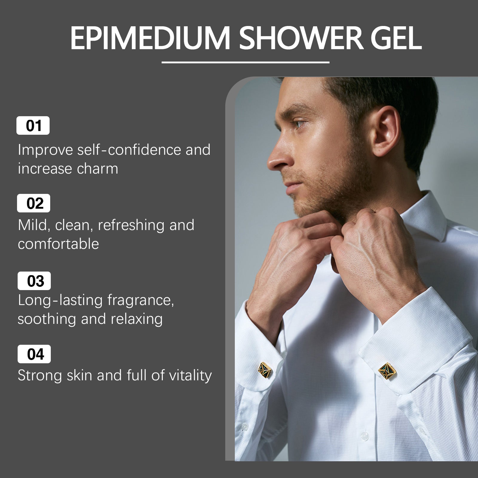 North Moon Men's Body Care Shower Gel Moisturizes And Refreshes Body And Skin Massage Treatment
