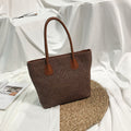 Fashion European and American Style Straw Woven Bag Shoulder Bag Simple Fashion Travel Beach Basket Crossbody Bag