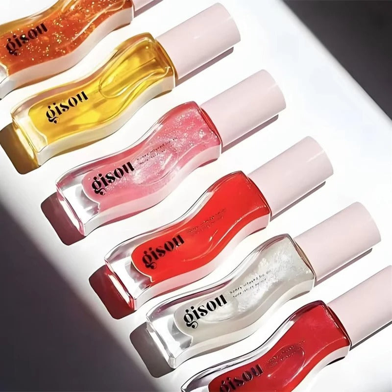 Hydrating Lip Oil Gloss Honey Gold 6-in-1 Moisturizing Lip Care