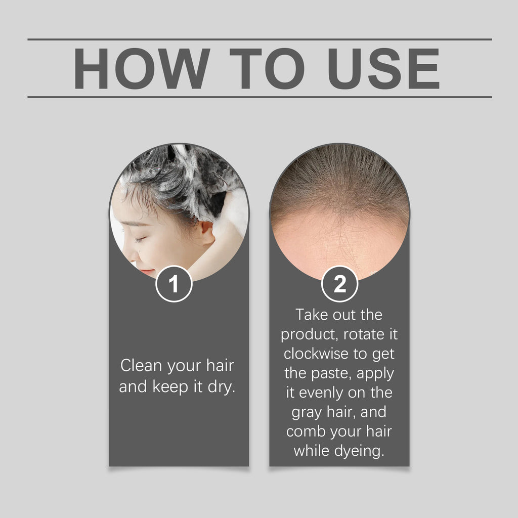 Hoegoa Hair Stick Hair Color Temporary Hair Stick Natural Mild Non-Irritating Color Development Hair Agent