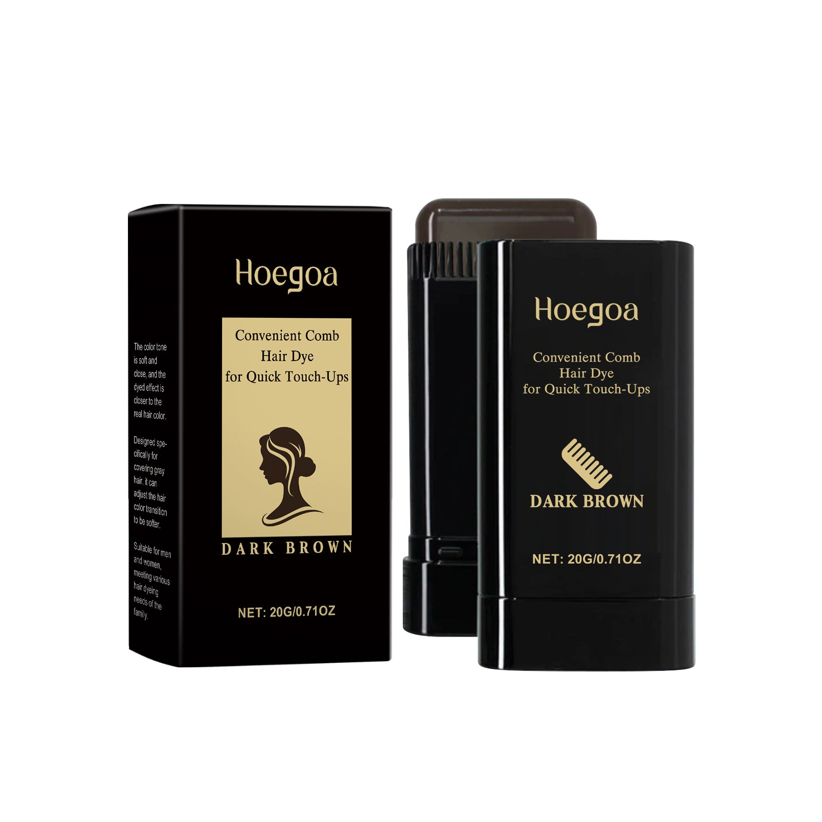 Hoegoa Hair Stick Hair Color Temporary Hair Stick Natural Mild Non-Irritating Color Development Hair Agent