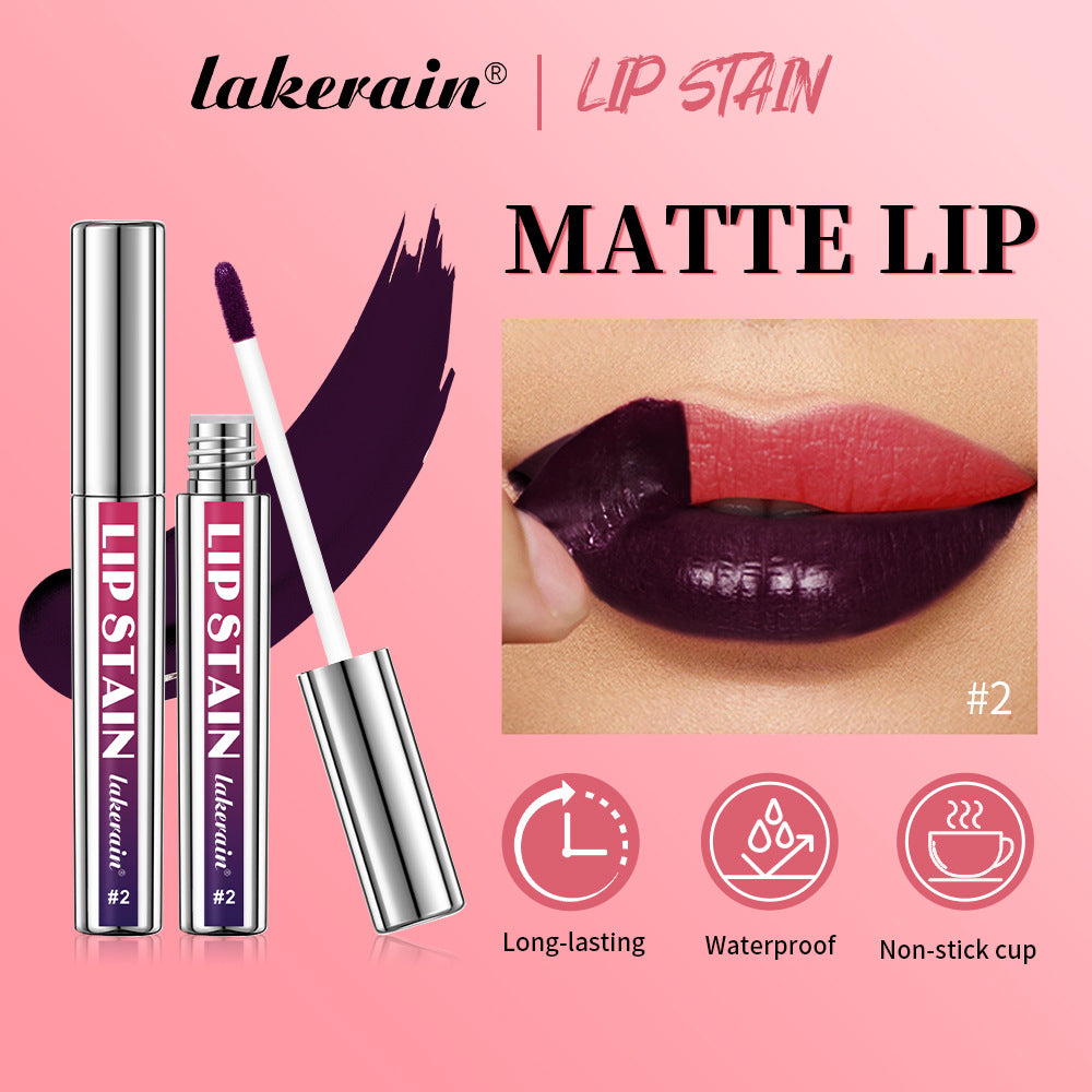 Lakerain Silver Tube Peel-Off Lip Gloss, Non-Transfer, Long-Lasting Matte Lipstick