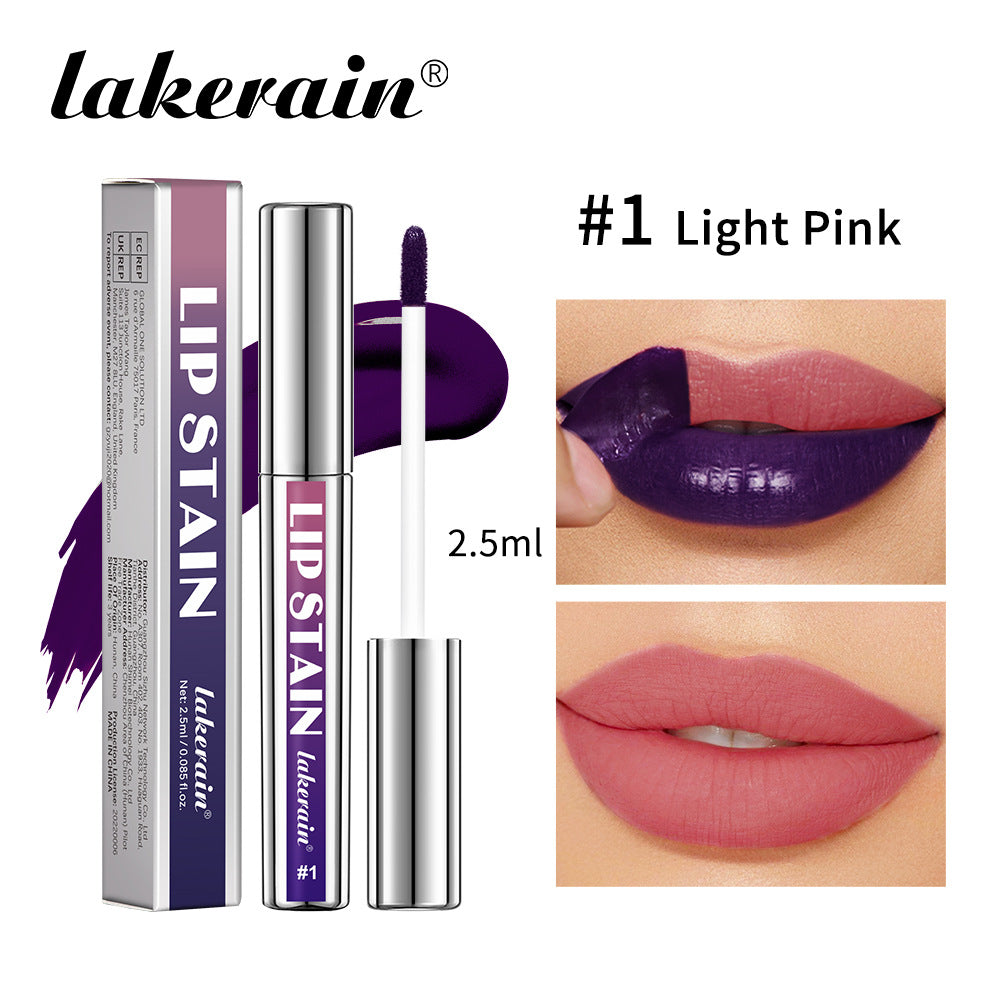 Lakerain Silver Tube Peel-Off Lip Gloss, Non-Transfer, Long-Lasting Matte Lipstick