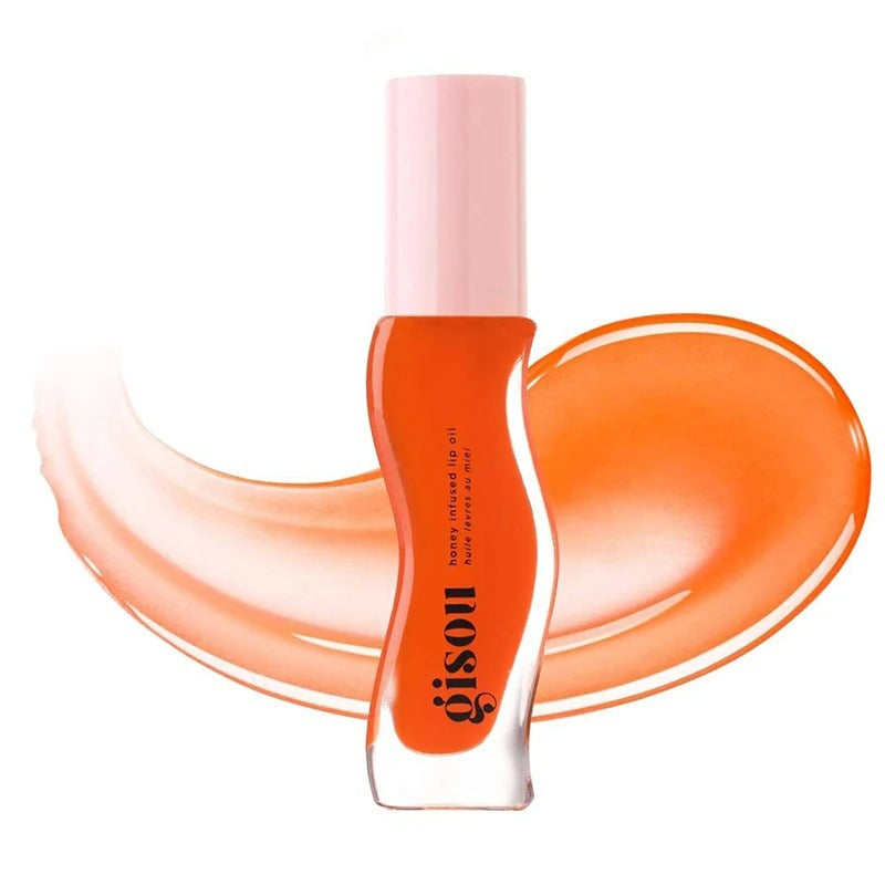Hydrating Lip Oil Gloss Honey Gold 6-in-1 Moisturizing Lip Care