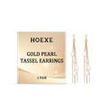 Hoexe Gold Pearl Fringe Earrings Trend Fashion Dating Niche Design Sense Temperament Fringe Earrings For Women