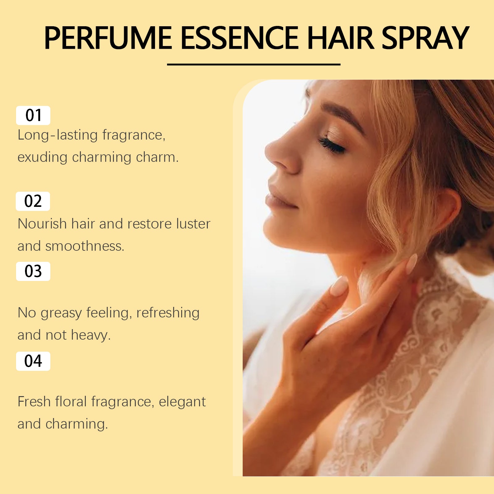Roxelis Perfume Hair Care Essential Oil Spray Soft Care Hair Moisturizing Smooth Moisturizing Hair Luster Care Hair