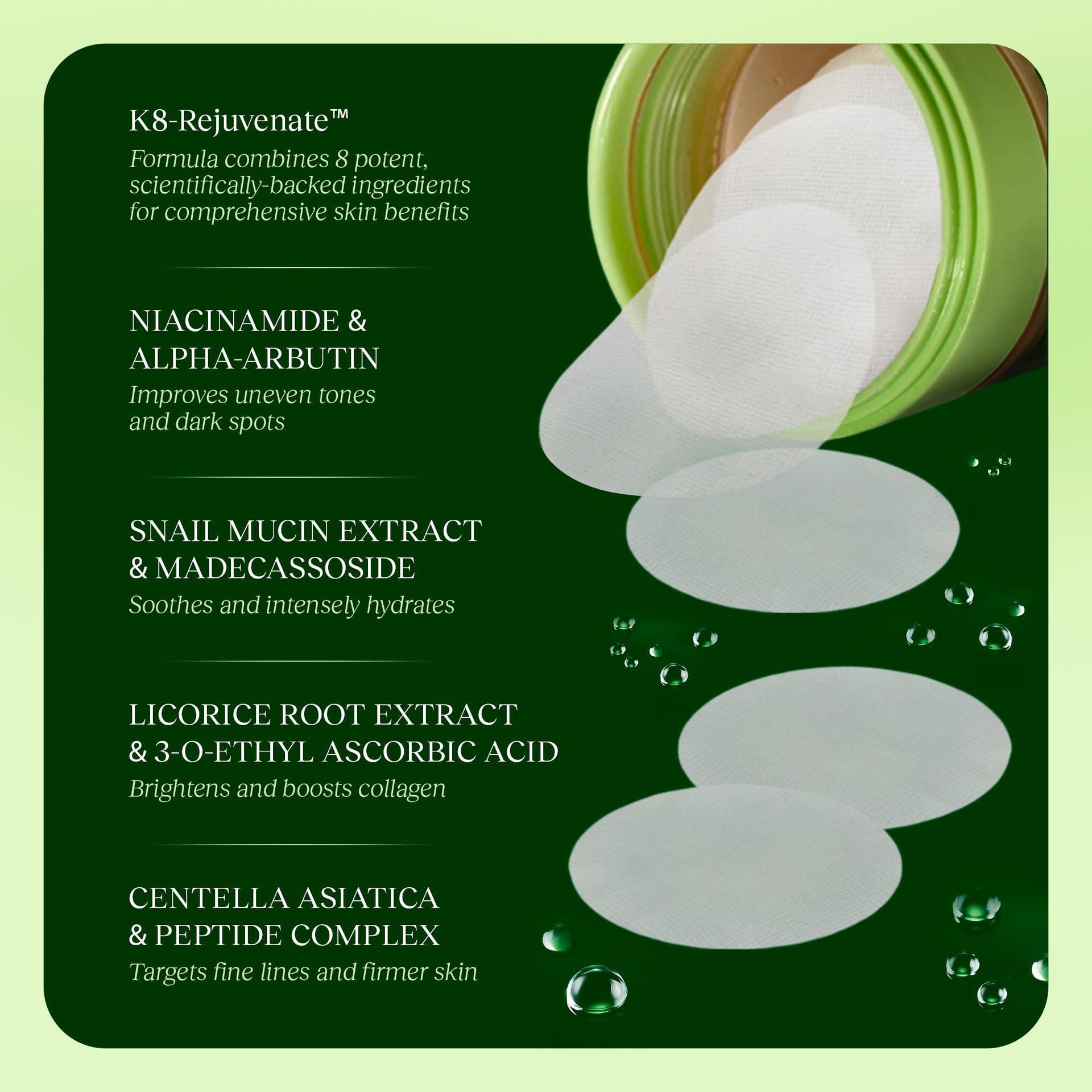 Cucumber Hydrogel Patches Cleansing Pads 100-Pack OEM Processing