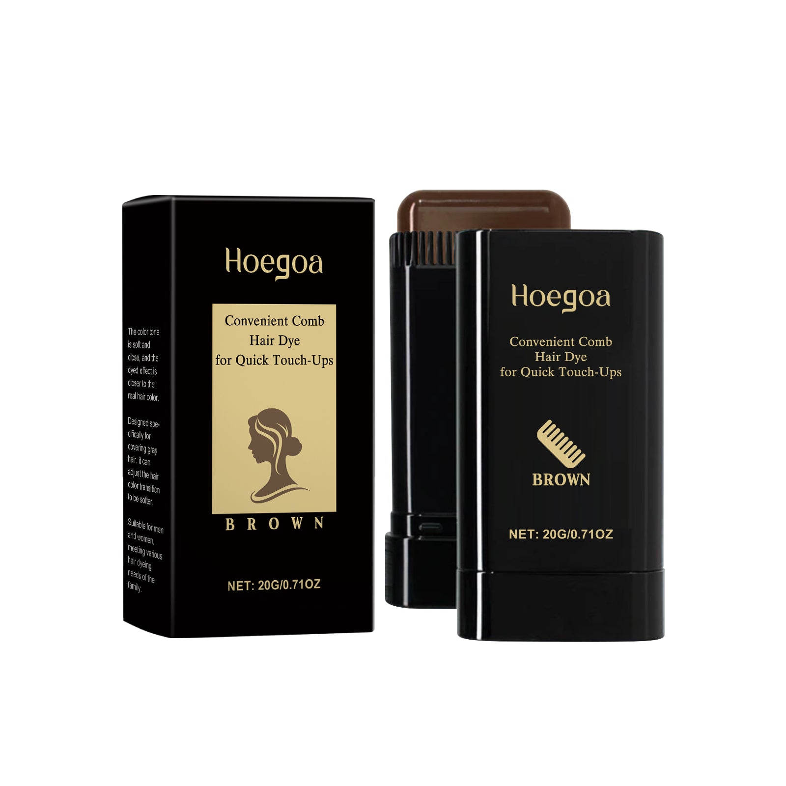 Hoegoa Hair Stick Hair Color Temporary Hair Stick Natural Mild Non-Irritating Color Development Hair Agent
