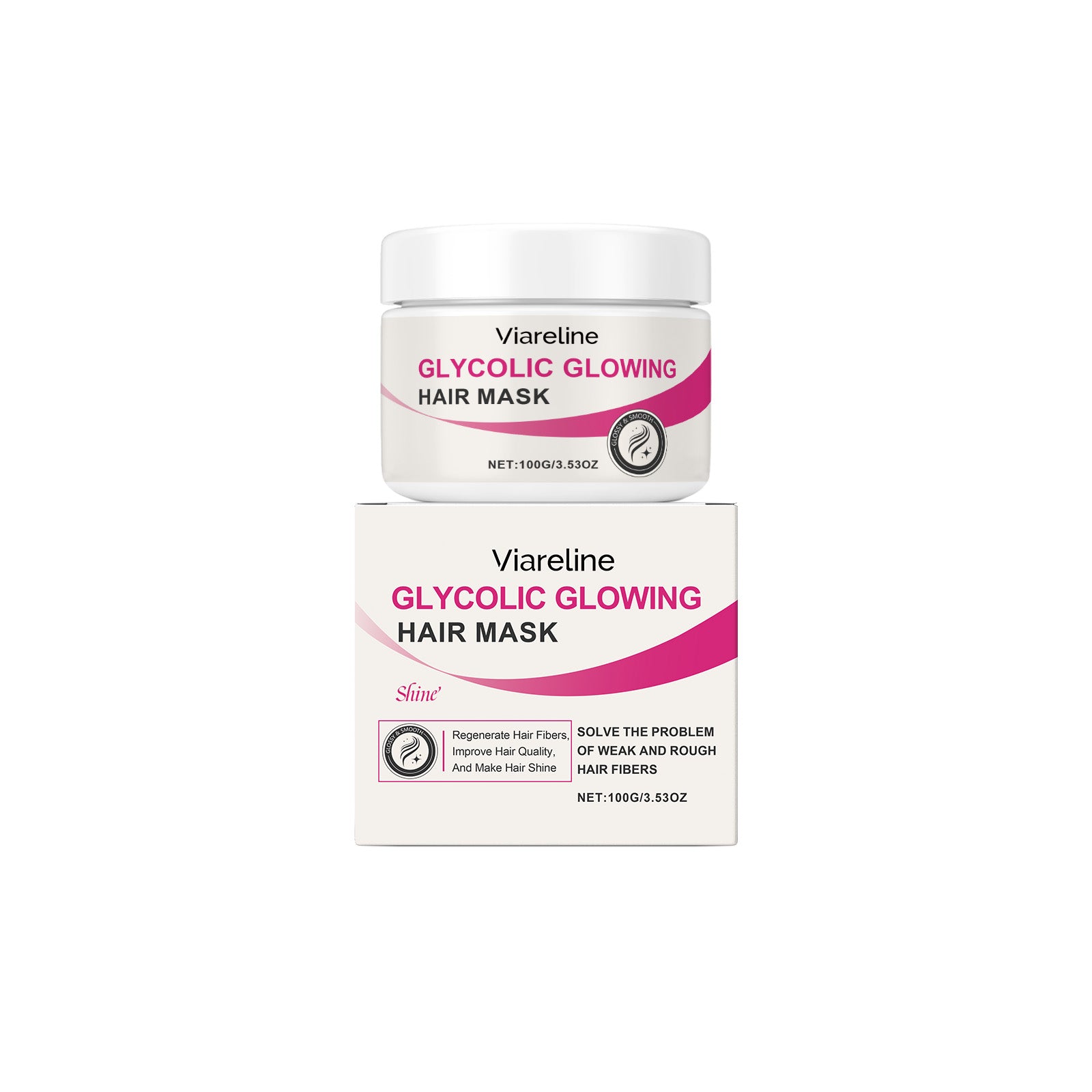 Viareline Glossy Moisturizing Hair Mask Hydrating Moisturizing And Smooth Smoothing Treatment Hair Mask For Dry And Irritated Hair