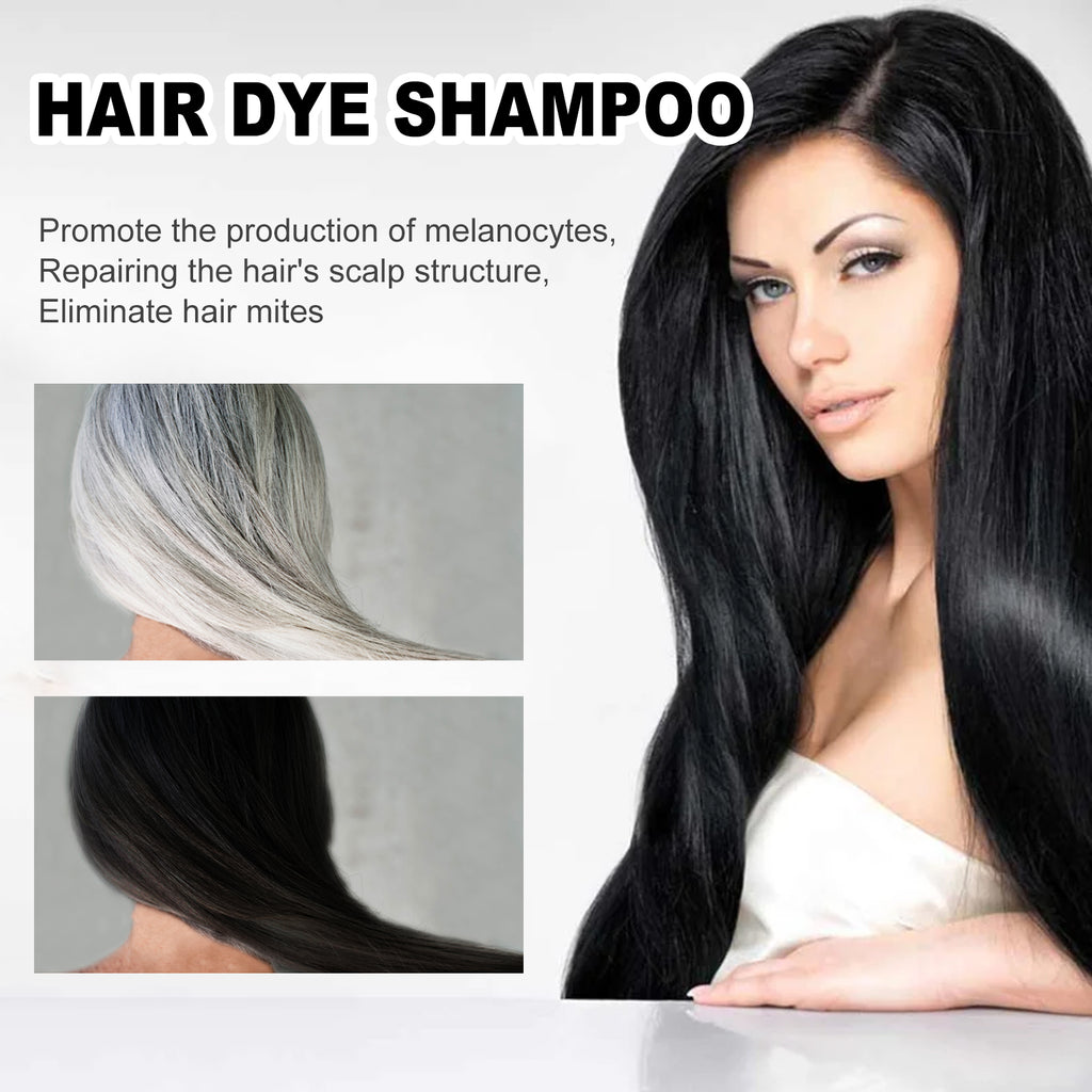 EELHOE White To Black Dyed Shampoo (Natural Brown) Polygonum Multiflorum Essence Moisturizing, Cleaning And Repairing Black And Smooth Hair Shampoo
