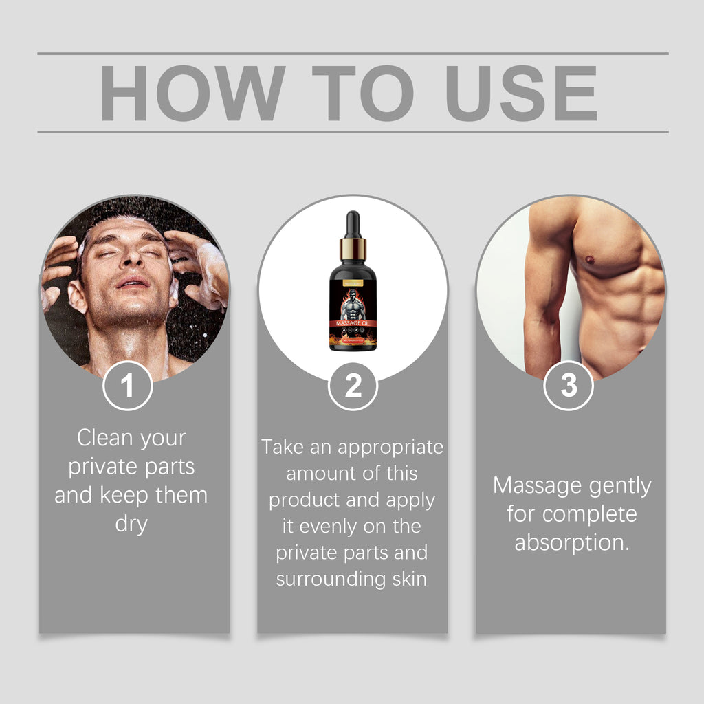 North Moon Men's Massage Oil Men's Body Moisturizes Skin Topical Body Care Massage Oil